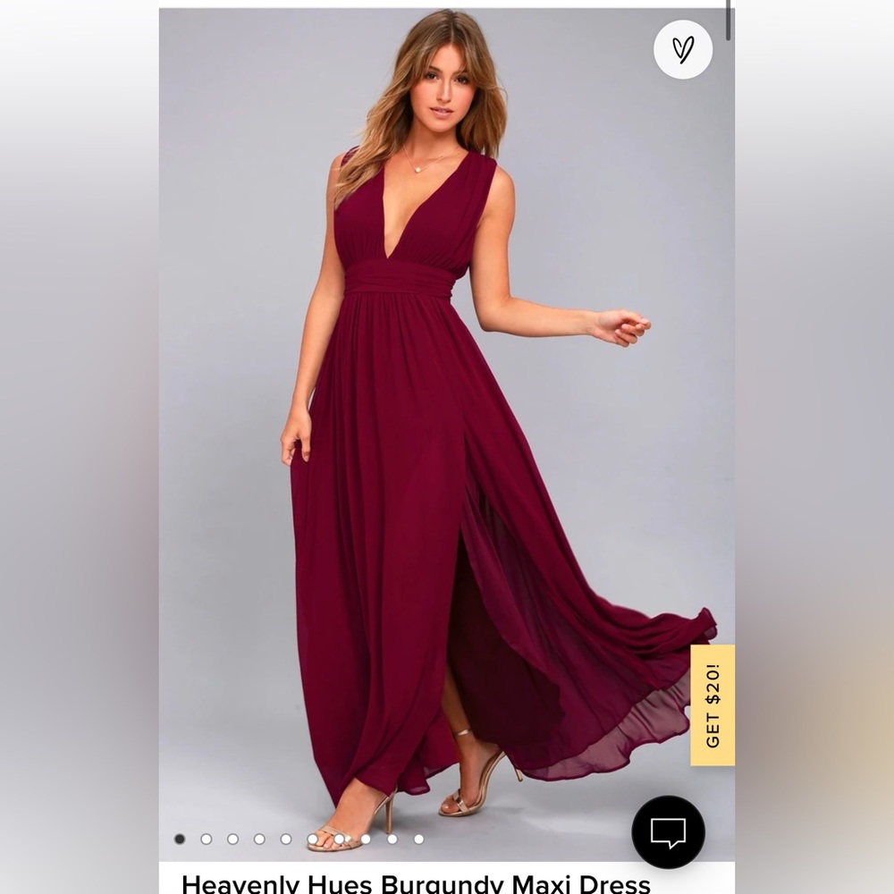 Heavenly Hues Burgundy Maxi Dress